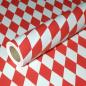 Preview: 50m x 0,75m JUNOPAX® Geschenkpapier Raute rot-weiß