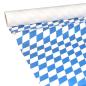 Preview: 50m x 1,00m JUNOPAX® Papiertischdecke Raute weiß-blau