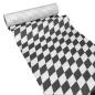Preview: 50m x 0,40m JUNOPAX® Papier Tischläufer Raute schwarz-weiß