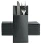 Preview: Softpoint Besteckserviette schwarz