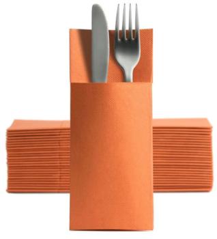 Softpüoint Besteckserviette orange