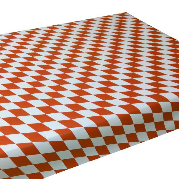 Junopax Papiertischdecke Raute weiß-rot