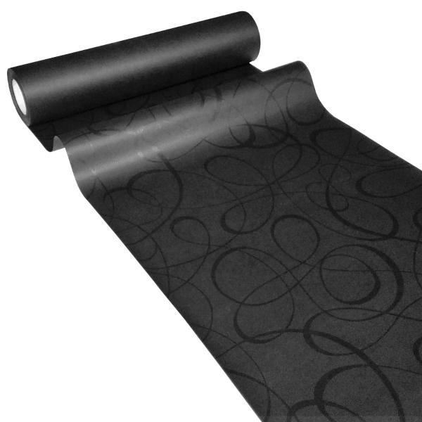 50m x 0,40m JUNOPAX® Papier Tischläufer LOOP schwarz
