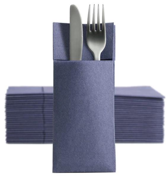 Softpoint Besteckserviette blau
