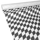 50m x 1,00m JUNOPAX® Papiertischdecke Raute schwarz-weiß