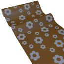50m x 0,40m JUNOPAX® Papier Tischläufer Blüte braun